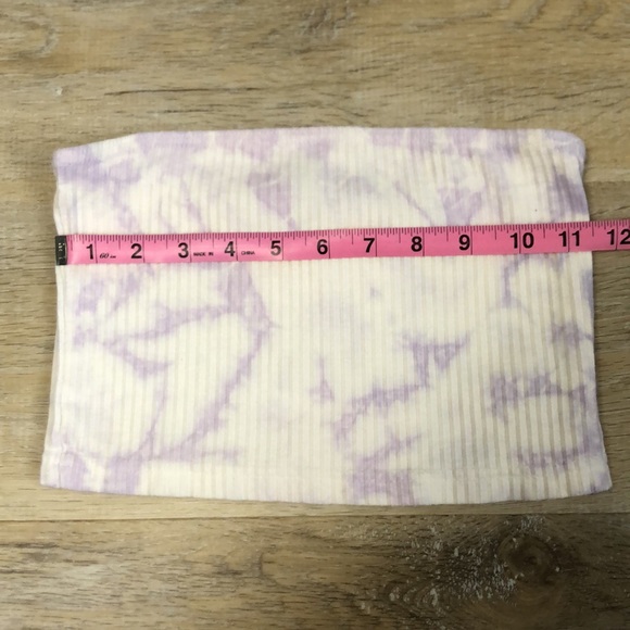 PLT Petite Lilac Ribbed Tie Dye Bandeau - Picture 7 of 8